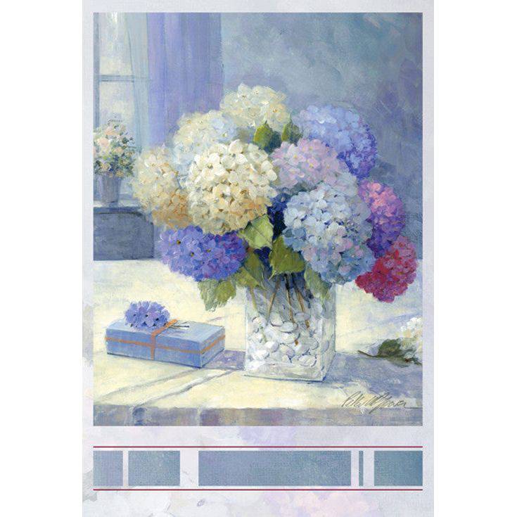 Pictura Bouquet Hydrangea Birthday Card featuring a colorful floral hydrangea design on an everyday greeting card